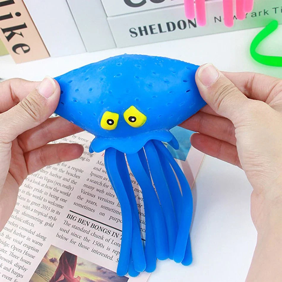 Octopus Water Absorbing Sponge Toy | Squeeze Stress Relief Bath Toy