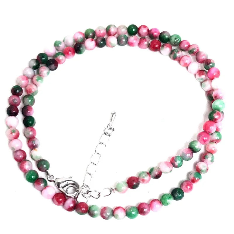 4mm Natural Stone Choker Necklace | Bohemian Crystal Collar Jewelry for Women