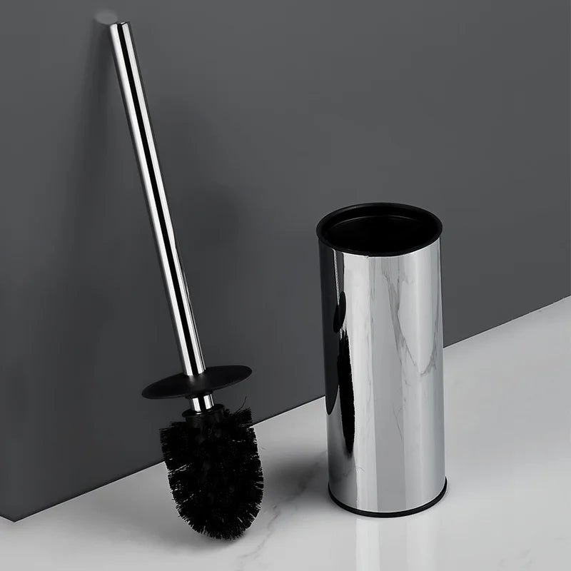 DecorBites™ Gold Toilet Brush Set with Wall Mount Holder