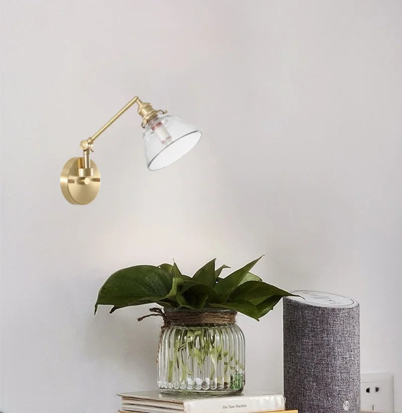 DecorBites™ Clear Glass LED Wall Sconce Switch Light - Nordic Minimalism Design