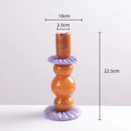 DecorBites™ Geometric Glass Candlestick Holder Wedding Home Decoration Accessory