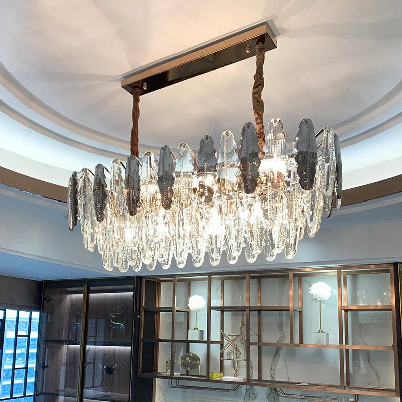 DecorBites™ Crystal LED Chandeliers for Elegant Dining & Living Spaces