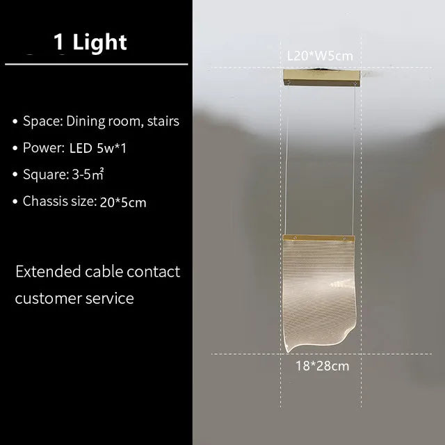 DecorBites™ LED Ceiling Chandelier Stairs Pendant Lamp Modern Novelty Lighting Living Room Dining Room