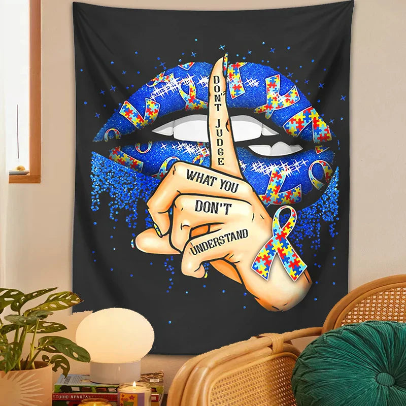 DecorBites™ Abstract Psychedelic Tapestry Wall Hanging Hippie Boho Art Home Decor