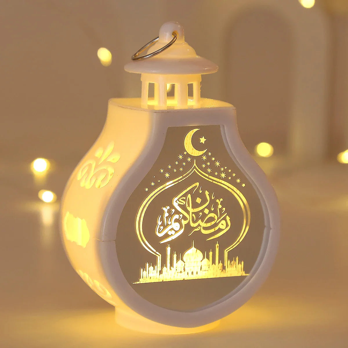 LED Star Moon Candlestick Light | Ramadan Decoration with Castle Wind Lamp