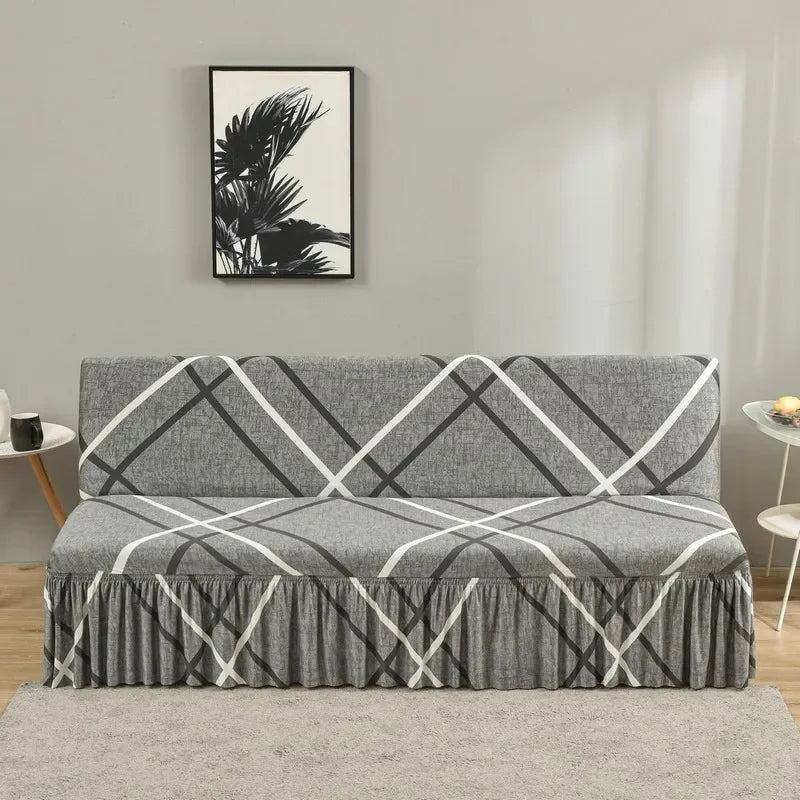 DecorBites™ Elastic Armless Futon Sofa Cover Slipcovers
