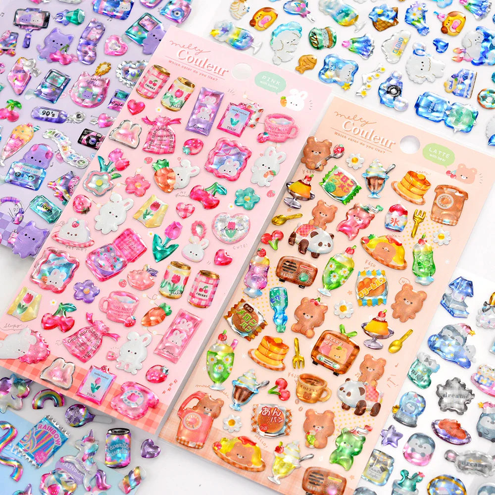 Colorful Cartoon Candy Stickers for Scrapbooking | DIY Journal Decoration Set