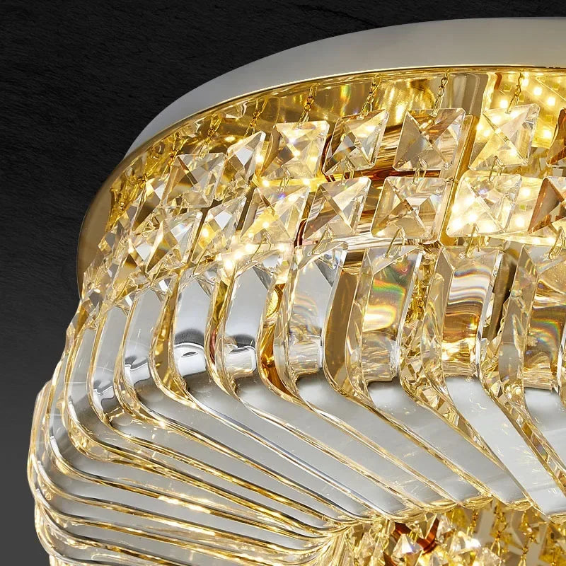 DecorBites™ Crystal Ring LED Ceiling Lamp for Modern Luxury Living