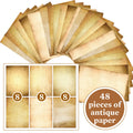 48 Sheets Vintage Scrapbook Paper Set | A4 Retro Junk Journal Collage Supplies