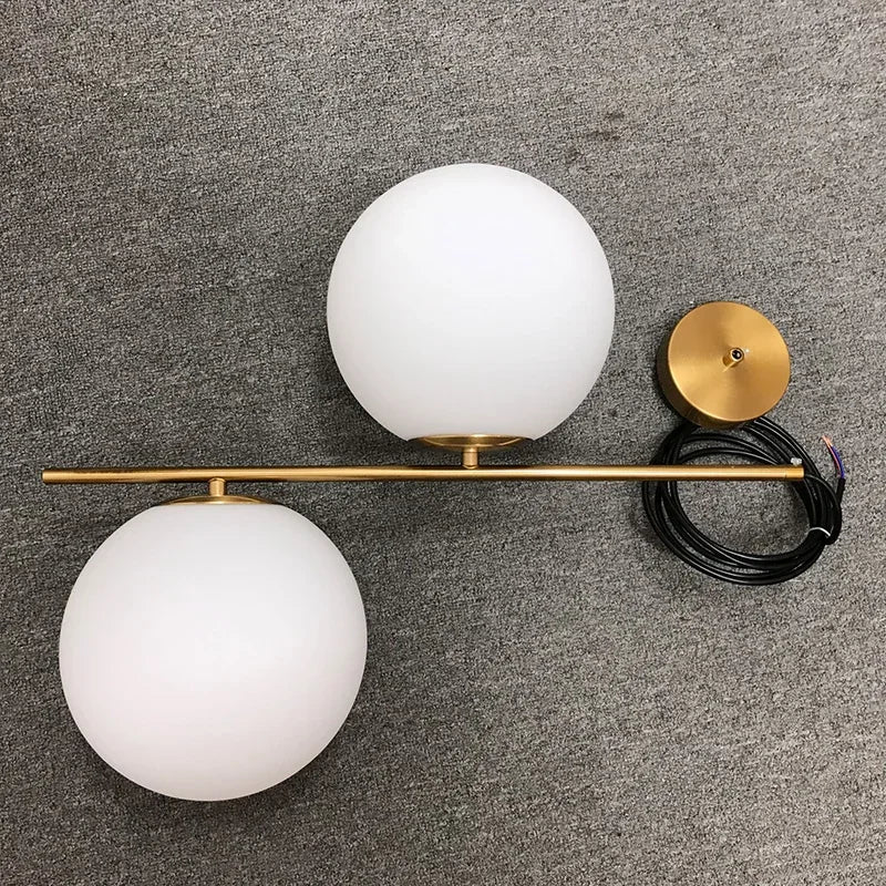 DecorBites™ Glass Ball LED Chandelier: Nordic Modern Pendant Light for Dining Room and Bedroom