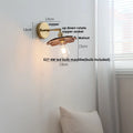 DecorBites™ LED Walnut Wood Wall Sconce Pull Chain Switch Modern Japanese Style Mirror Light