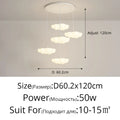 DecorBites™ Cloud White Modern Chandelier Floating Pendant Lamp Kitchen Island Light