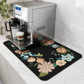 VIKAMA Coffee Machine Mat Rubber Backing Water-Absorbent Dish Drying Pad Kitchen Worktop Drainage Mat Home Decor