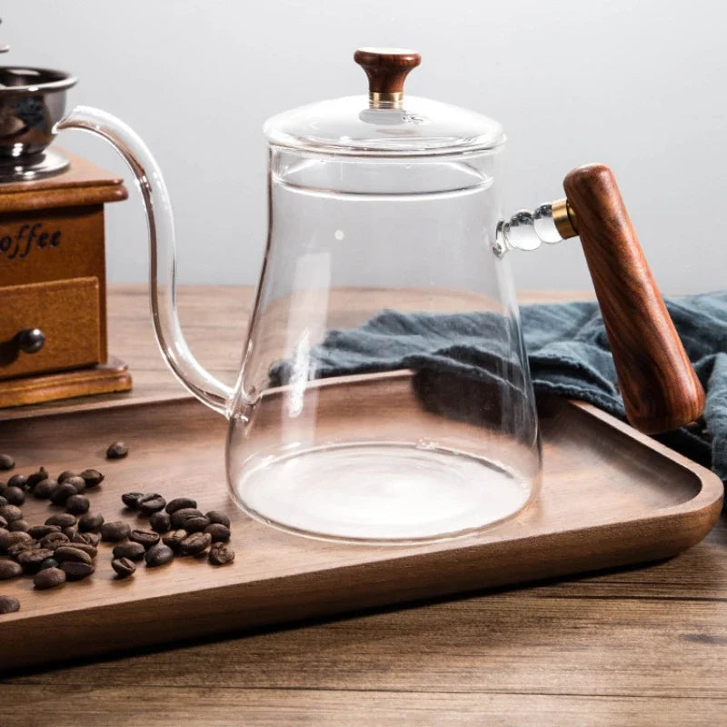 DecorBites™ Glass Coffee Pot Hand Drip Kettle Accessories