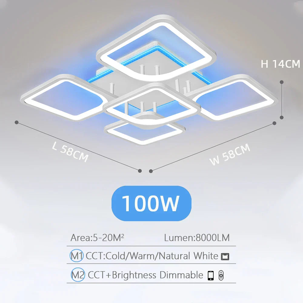 DecorBites™ LED Ceiling Chandelier with Dimmable Light for Home Decor