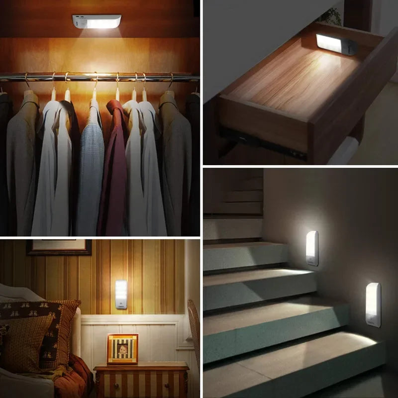 Motion Sensor LED Night Light | Rechargeable Induction Lamp for Home