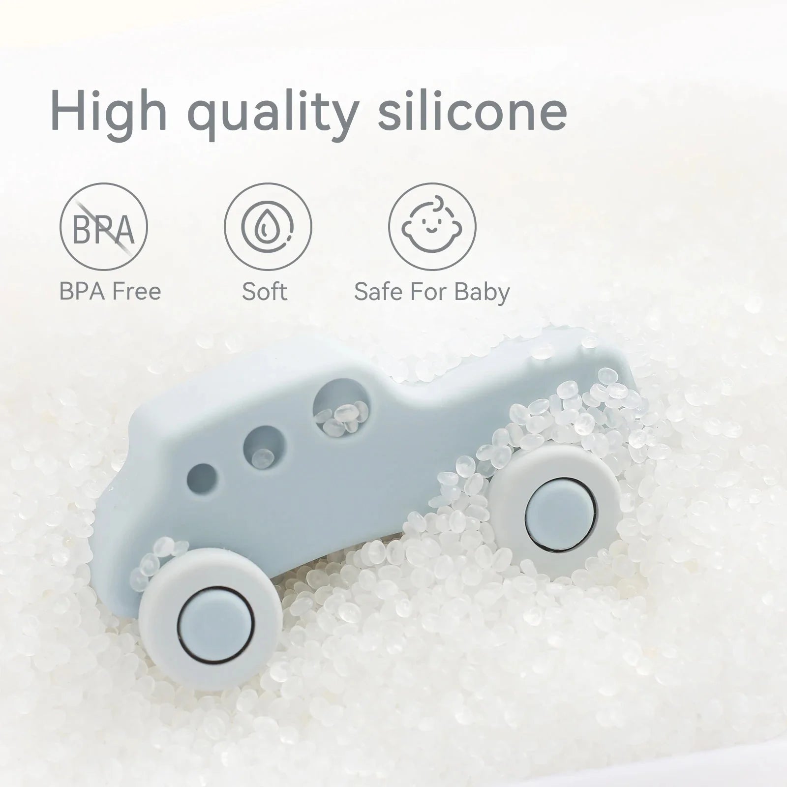 Montessori Silicone Baby Car Teether Educational Toy