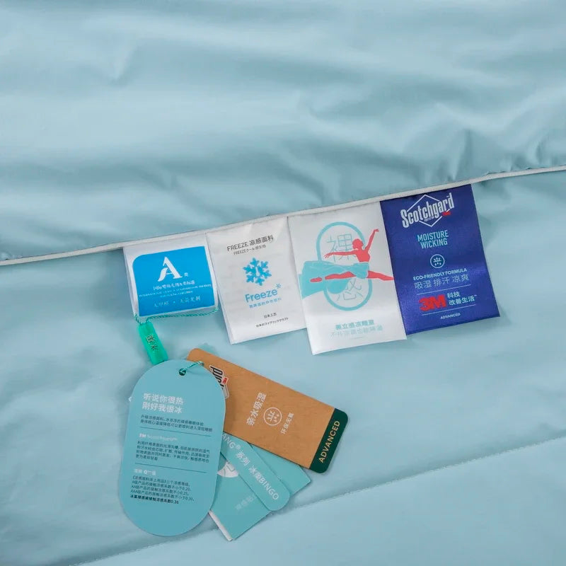 DecorBites™ Ice Silk Cooling Blanket: Double-Sided Super Cooling Comforter for a Cool Summer