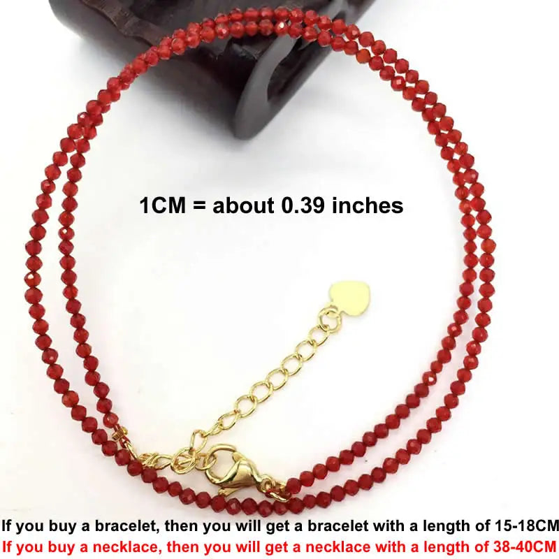 Faceted Gemstone Bead Choker Necklace and Bracelet Set | Natural Stone Jewelry for Men and Women