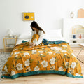DecorBites™ Cotton Gauze Soft Throw Blanket for Bed and Sofa