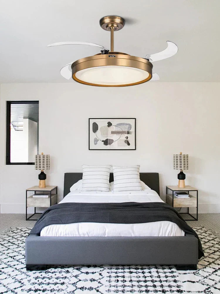 DecorBites™ 55W Bronze Ceiling Fan Light with Remote Control and Reversible Blades