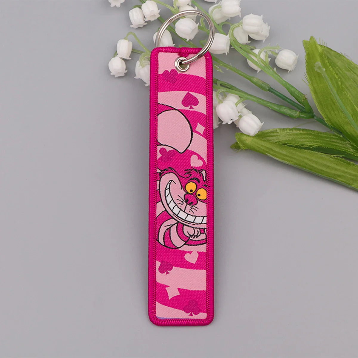 Cartoon Squirrel Embroidery Key Tag | Cute Keychain for Car and Bag