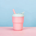 400ml Coffee Mug with Lid and Straw | Leak-Proof Portable Travel Cup