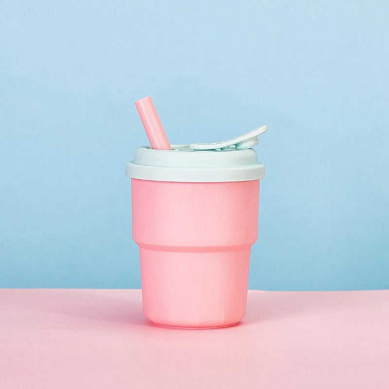 400ml Coffee Mug with Lid and Straw | Leak-Proof Portable Travel Cup