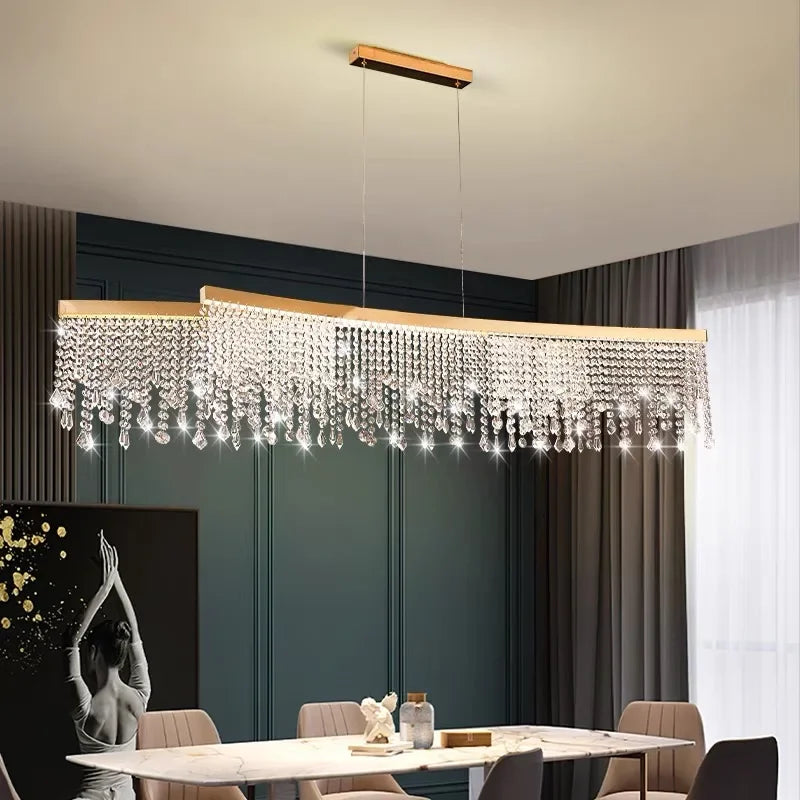 DecorBites™ Crystal LED Ceiling Chandeliers for Luxury Home Decor