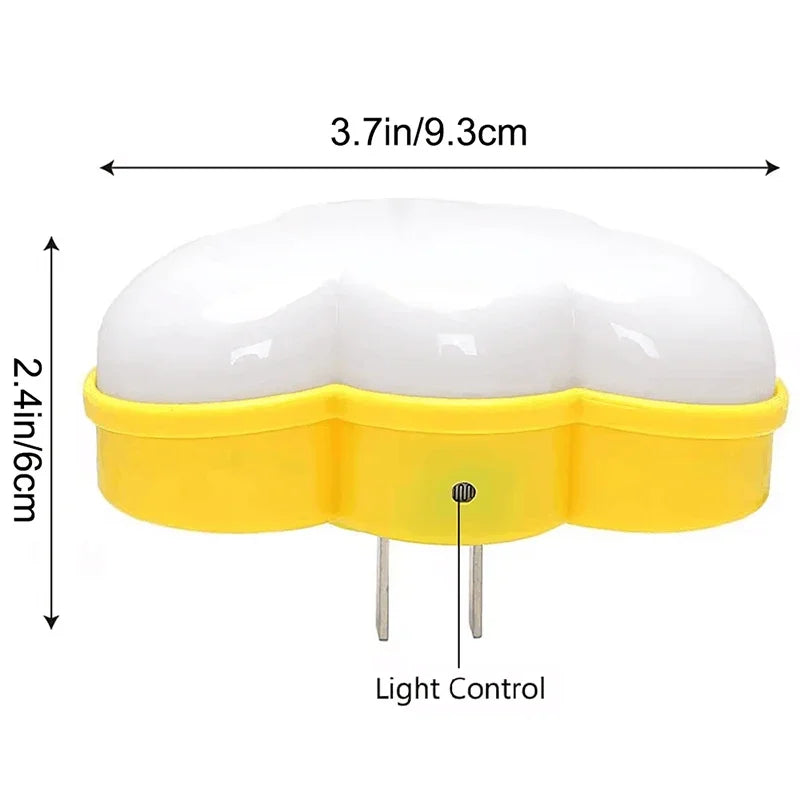 LED Cloud Night Light with Motion Sensor | Smart Plug-in Night Lamp for Kids Bedroom