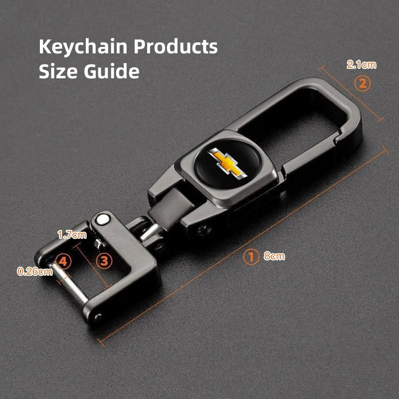 Chevrolet Metal Keychain Key Ring | Car Logo Pendant for Auto Accessories