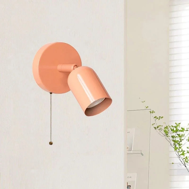 DecorBites™ LED Wall Sconce Pull Chain Switch Cream Style Stair Light Fixture
