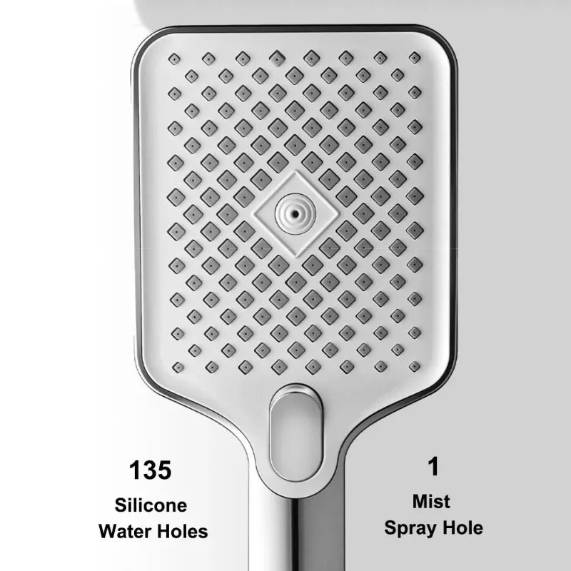 DecorBites™ Large Flow 3-Speed Rain Shower Head for High Pressure Bathroom Experience