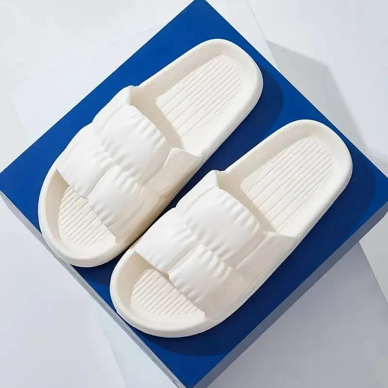 Women's Cloud Slippers with Soft Thick Sole | Non-Slip EVA Flip Flops for Indoor and Outdoor Use