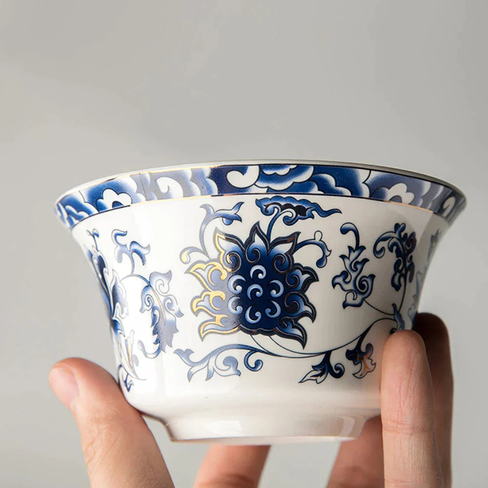 DecorBites™ 350ml Ceramic Gaiwan Porcelain Tea Cup Set