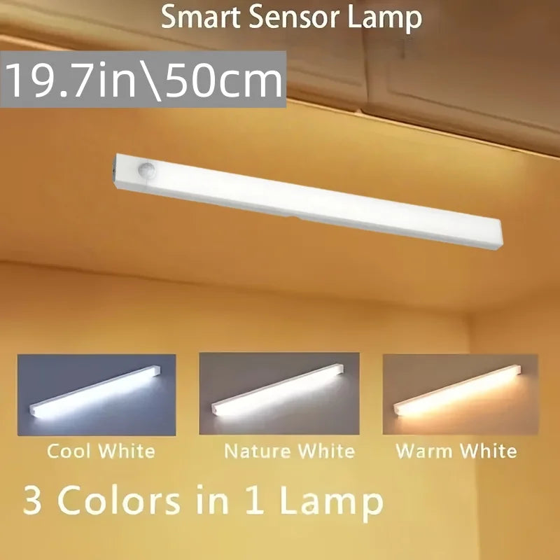 4-Size Sensor Night Light | USB Rechargeable Magnetic LED Lamp for Home Office
