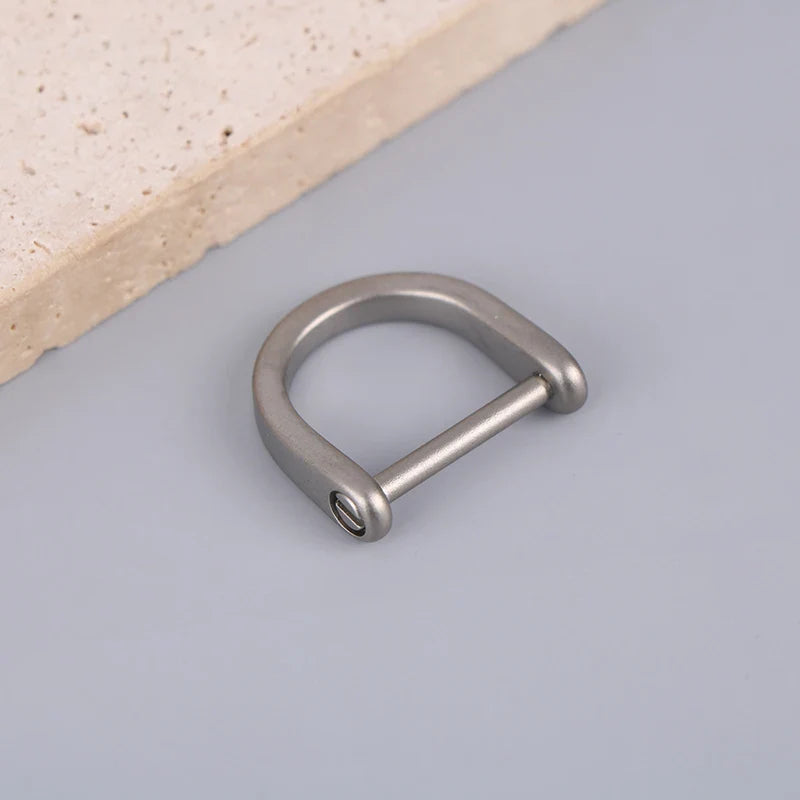 Titanium D Ring Key Shackle | U Shape Horseshoe Clasp for Car Key Fob and DIY Leather Key Organizer