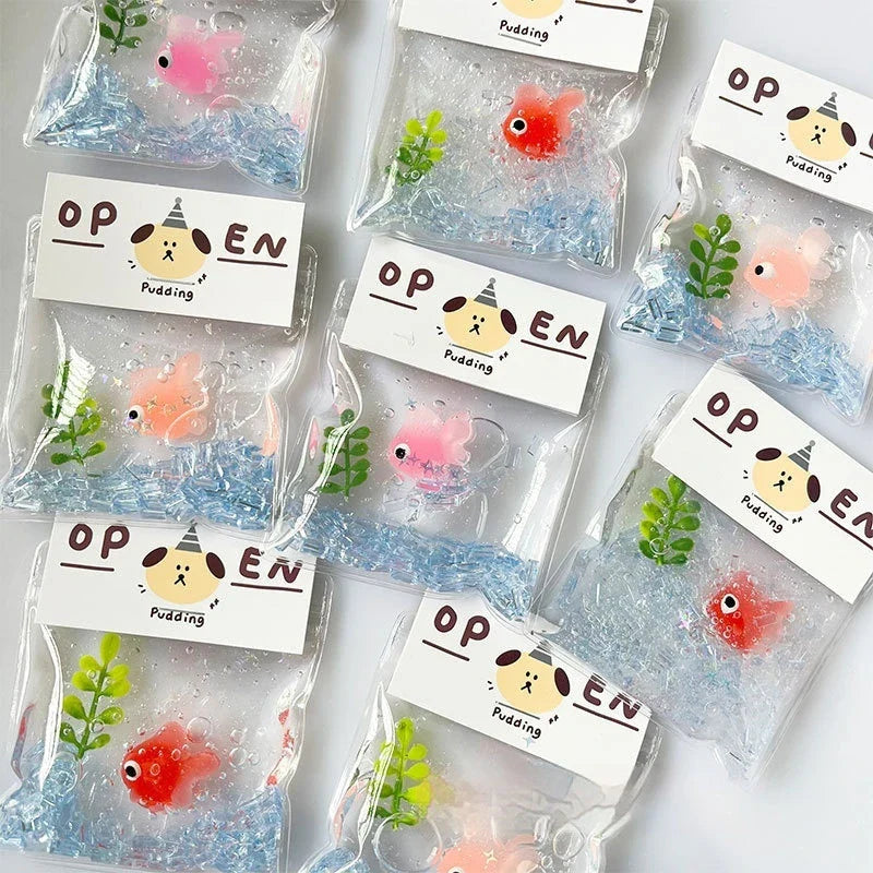 Ultra Soft Squeeze Toy Little Goldfish | Stress Relief Bubble Blowing Fun