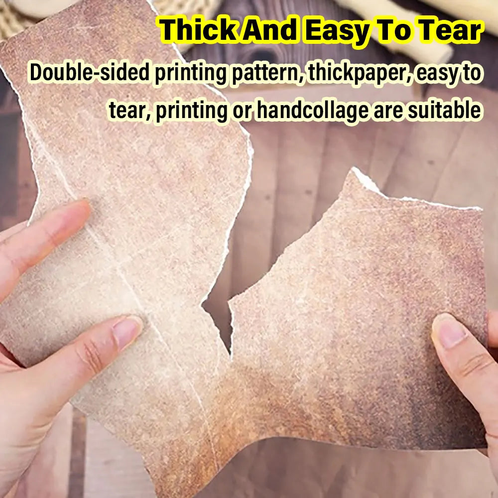48 Sheets Vintage Scrapbook Paper Set | A4 Retro Junk Journal Collage Supplies