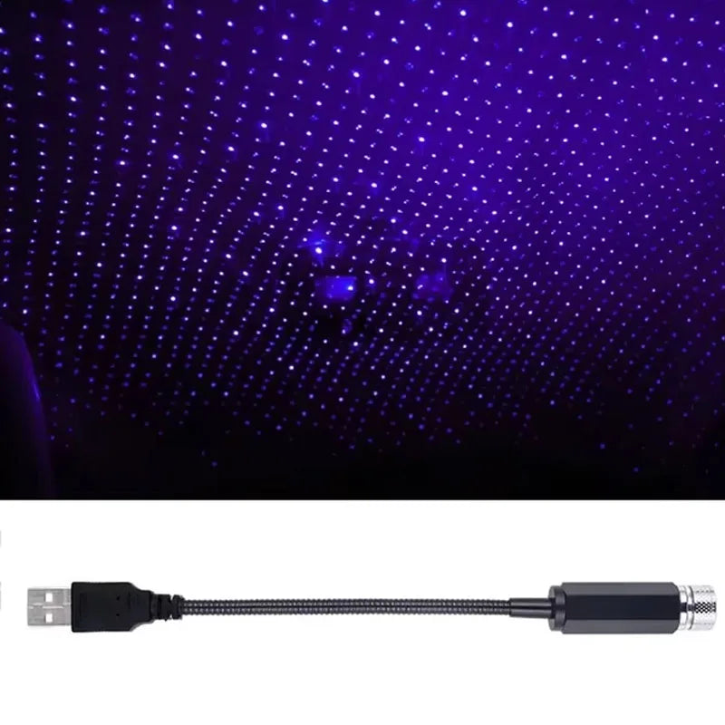 LED Car Roof Star Night Light Projector | USB Galaxy Atmosphere Lamp