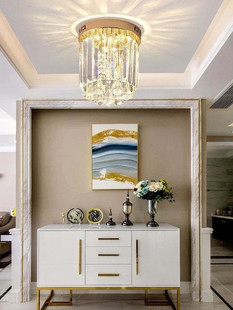 DecorBites™ Elegant Crystal Ceiling Light for Entryway, Stairs, and Hallway