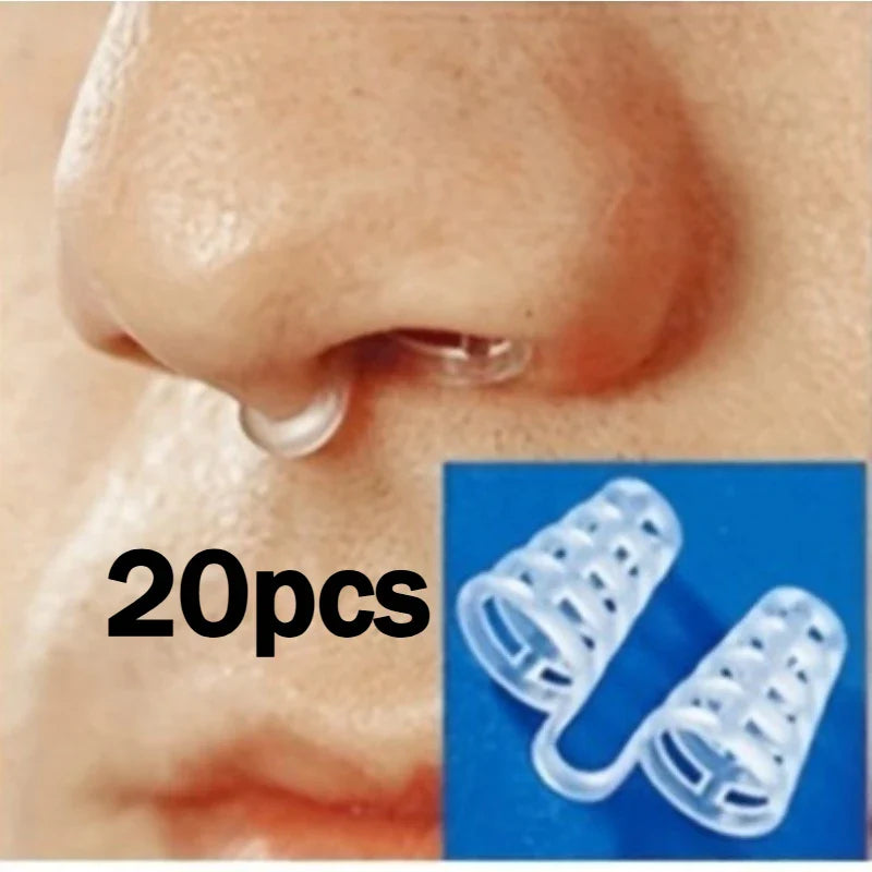 20 Pcs Mini Anti-Snoring Nose Clips | Adhesive Snoring Relief Aid