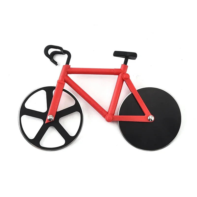 DecorBites™ Double Wheel Bicycle Pizza Cutter - Stainless Steel Kitchen Tool