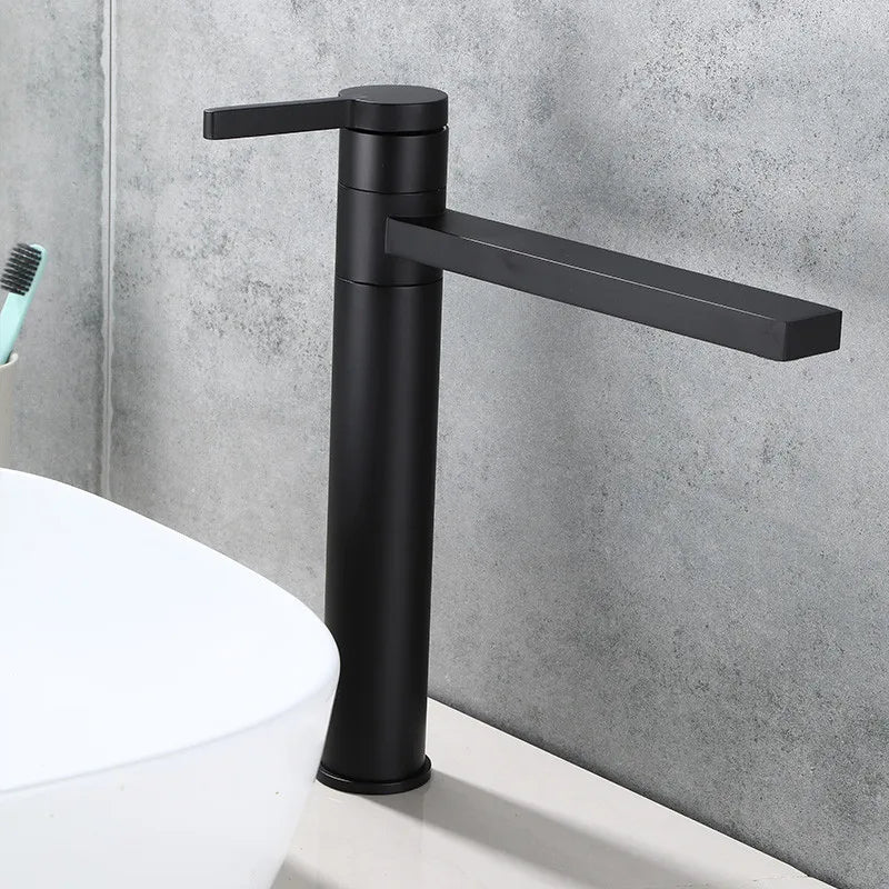 DecorBites™ Gold Solid Brass Bathroom Basin Faucet Mixer Sink Tap