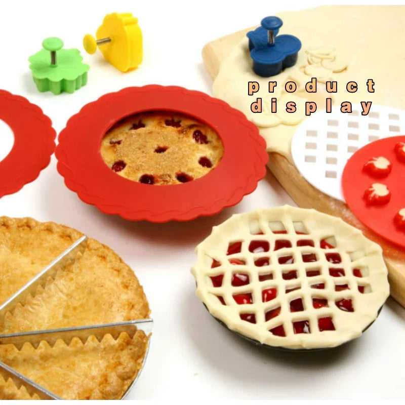 Adjustable Silicone Pie Crust Shield by DecorBites™: Reusable Baking Tool for Perfect Crusts