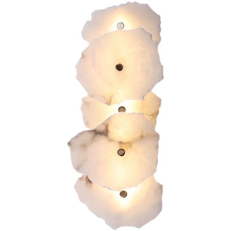 DecorBites™ Elegant Marble LED Wall Sconce, Copper Finish, Art Deco Style