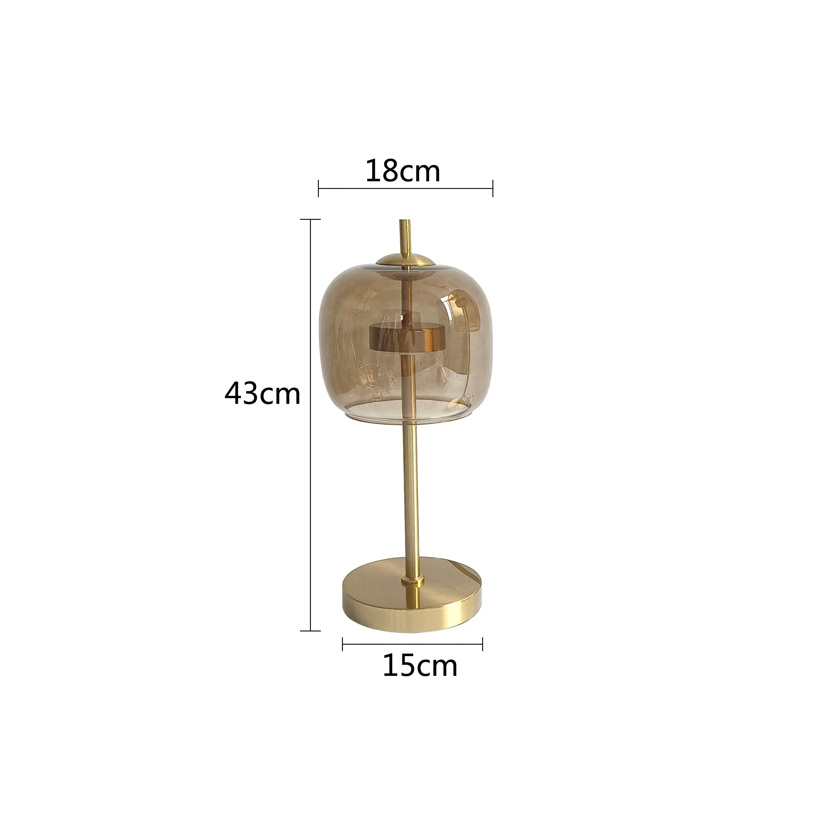 DecorBites™ Glass Table Lamp: Modern Nordic Design for Bedroom Living Room Decor