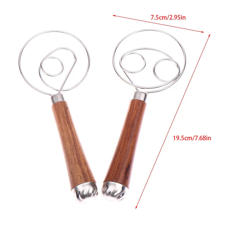 Danish Dough Whisk | Stainless Steel Mixing Rod for Baking