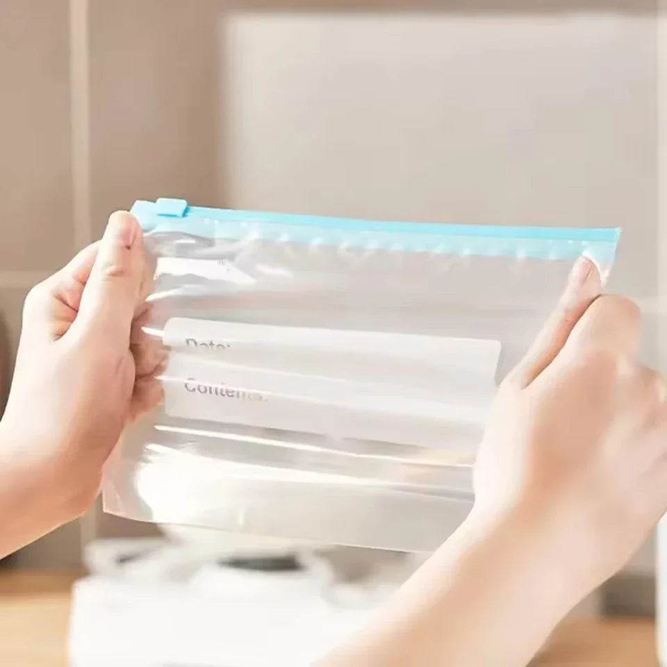 10/20pcs Thickened Sliding Lock Bags for Refrigerator Storage | Food Grade Freezer Bags