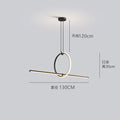 DecorBites™ Black LED Ceiling Chandelier with Remote Control for Modern Minimalist Home Decor